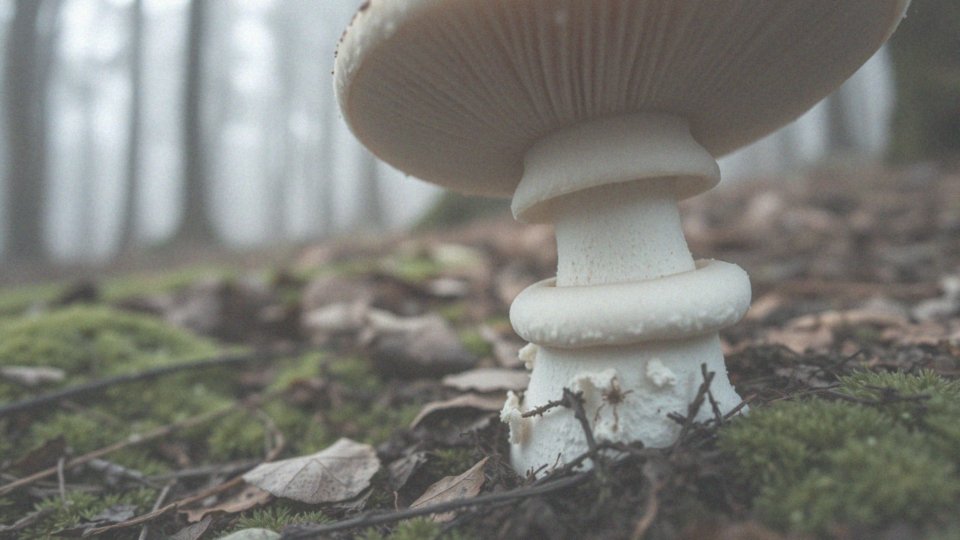 Co charakteryzuje trzon muchomora czerwonego?