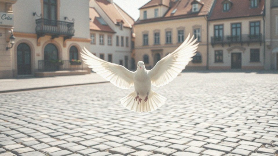 Jak biały gołąb symbolizuje szczęście?