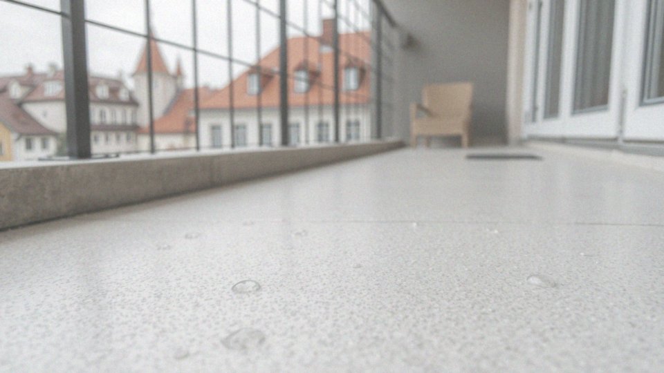 Jakie mają się właściwości antypoślizgowe podłogi na balkonie z powłok wodoszczelnych?