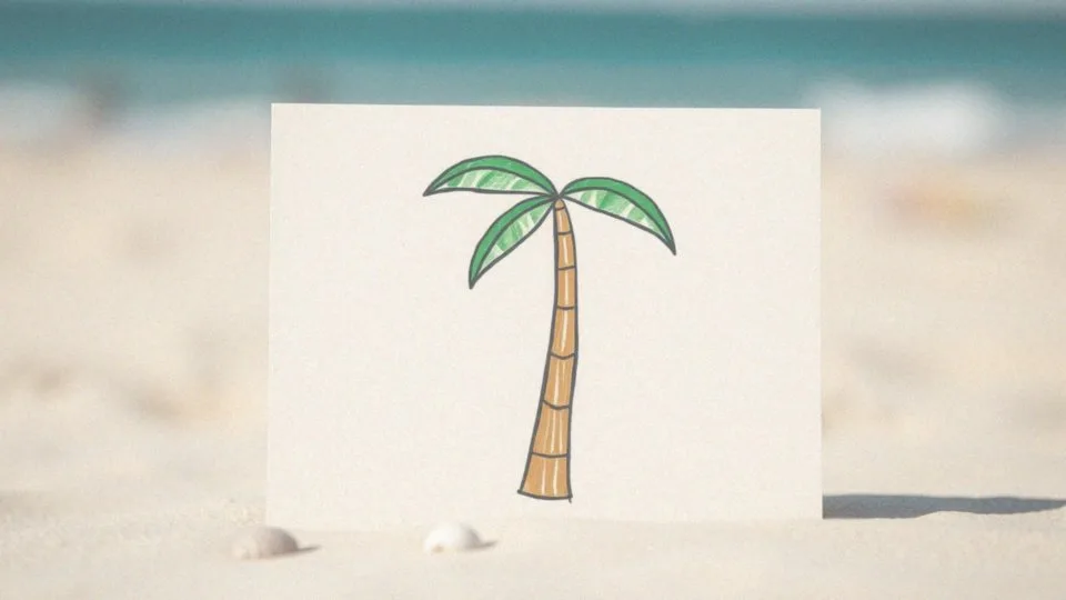 Palma rysunek dla dzieci – jak narysować palmę krok po kroku?