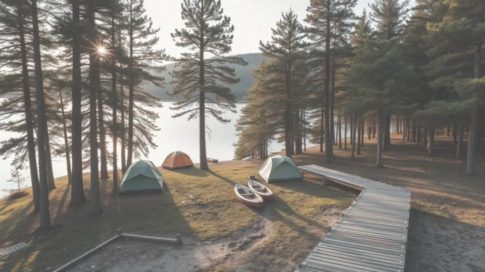 Pole namiotowe nad jeziorem Kaszuby – idealne miejsce na wakacje